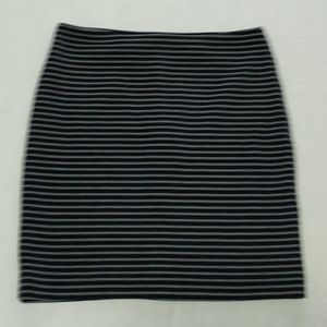 grey/black stripes knit pencil skirt